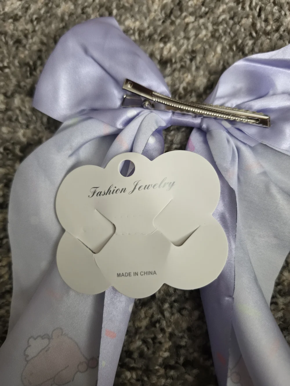 Fashion Jewelry Lavender Cupcake Bear Hair Bows